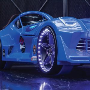 Blue Race Car Bed