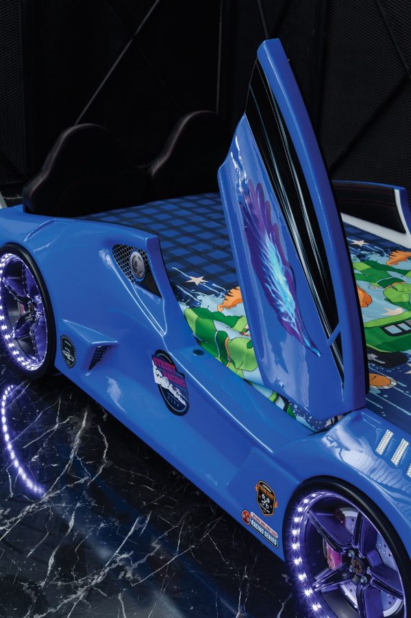 Blue Race Car Bed - Image 3