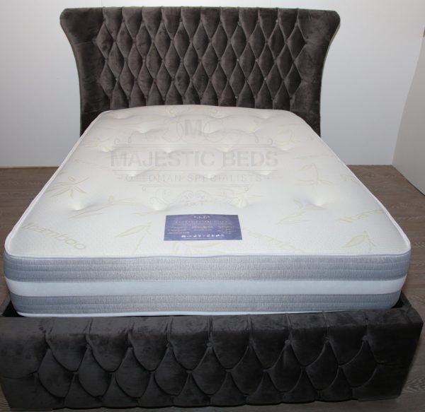 Oxford Wide Wingback Ottoman Storage Bed