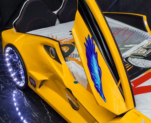 Yellow Lamborghini Car Bed for Children - Image 2
