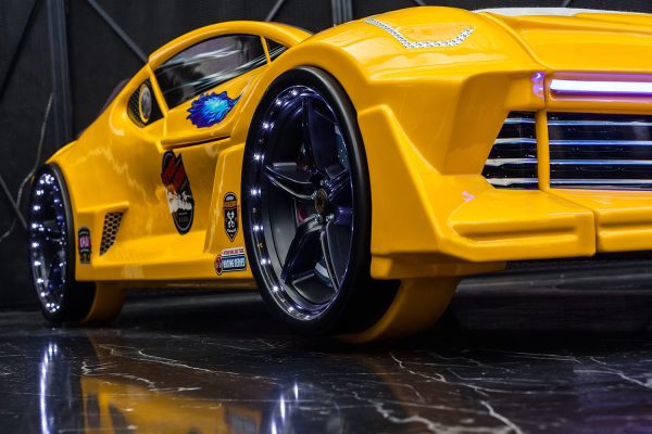 Yellow Lamborghini Car Bed for Children - Image 3