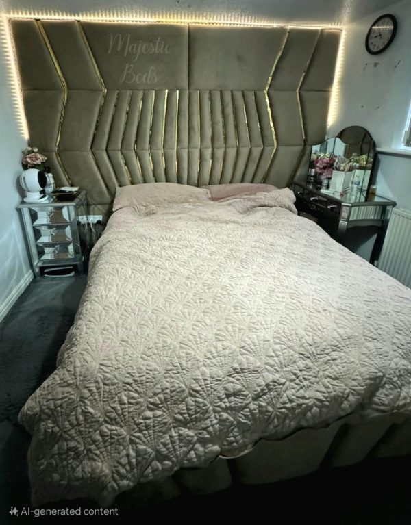 Geometric Wall Mounted Headboard - Image 2