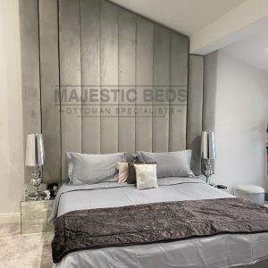 Majestic Plush Velvet Panel Bed