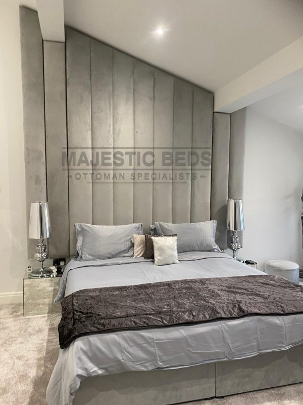 Majestic Plush Velvet Panel Bed