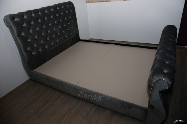 Lille Swan Style Curved Sleigh Bed Divan Based - Image 2
