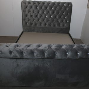 Lille Swan Style Curved Sleigh Bed Divan Based