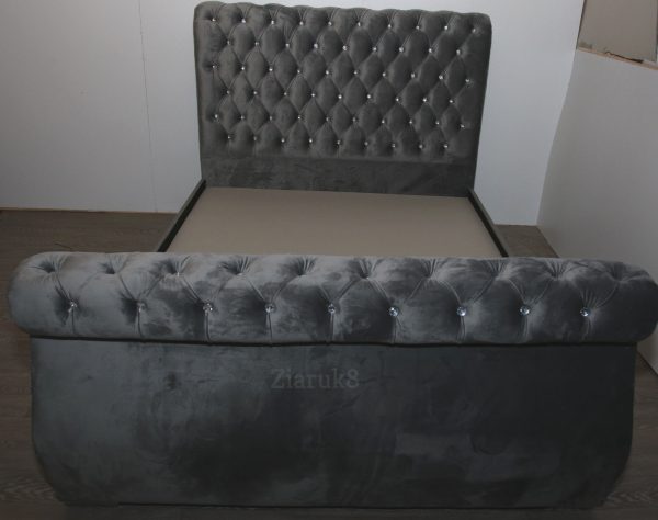 Lille Swan Style Curved Sleigh Bed Divan Based
