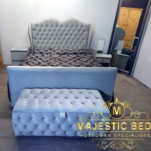 Majestic Bed Twin Wave Chesterfield Bed With Storage Box