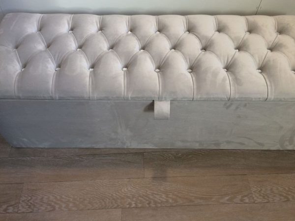 NEW OTTOMAN PLUSH CHESTERFIELD STORAGE BOX HIGH QUALITY EXTRA LARGE 60” INCH